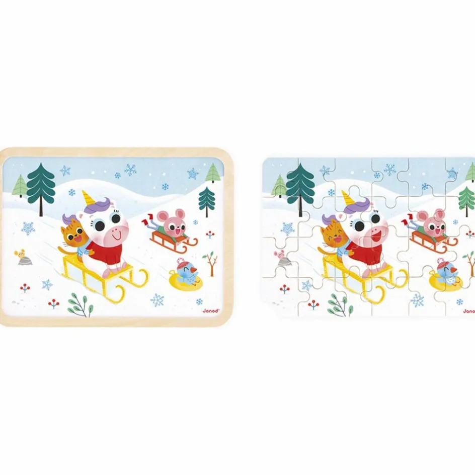 Sale Janod Puzzle A la montagne (24 pièces)