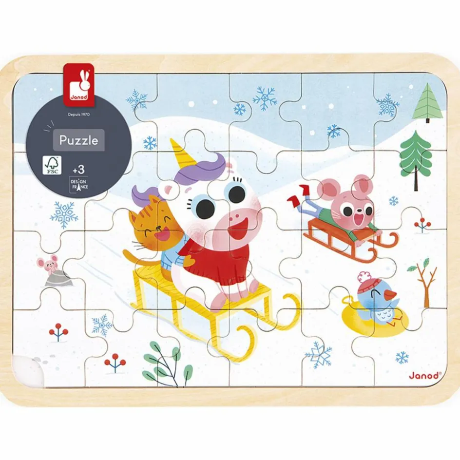 Sale Janod Puzzle A la montagne (24 pièces)