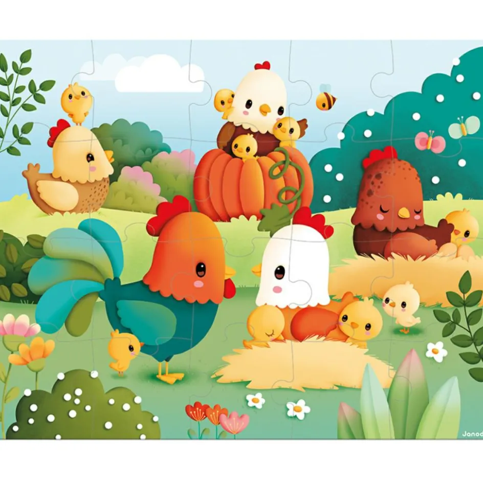 Puzzle Bienvenue à la basse-cour (20 pièces)|Janod Hot