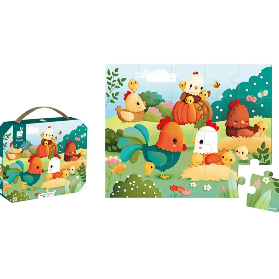 Puzzle Bienvenue à la basse-cour (20 pièces)|Janod Hot