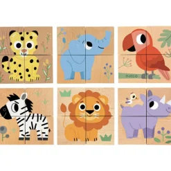 Puzzle cubes Wild & Co (4 cubes)|Djeco Hot
