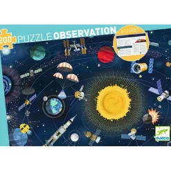 Puzzle d'observation avec livret L'espace (200 pièces)|Djeco Sale