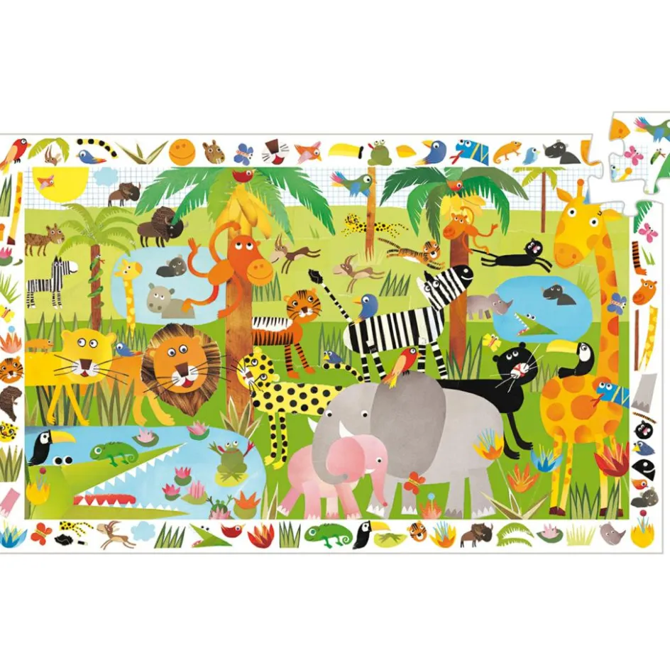 Puzzle d'observation Jungle (35 pièces)|Djeco Best