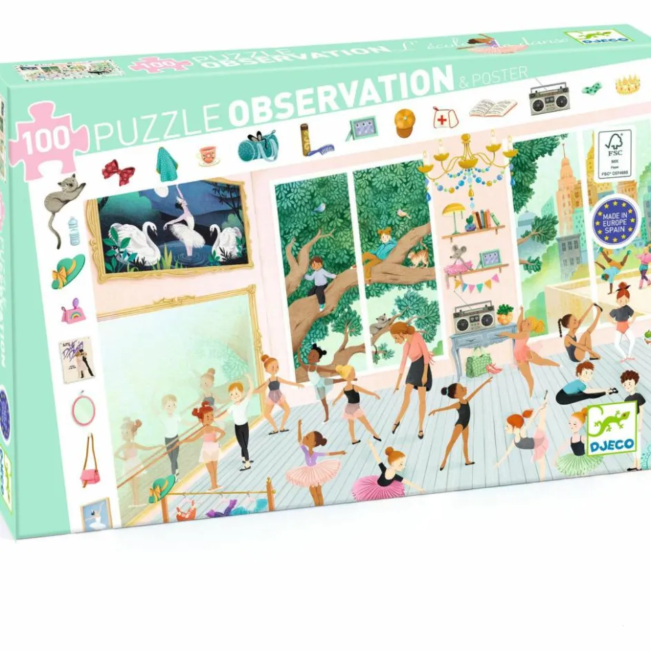 Clearance Djeco Puzzle d'observation L'école de danse (100 pièces)