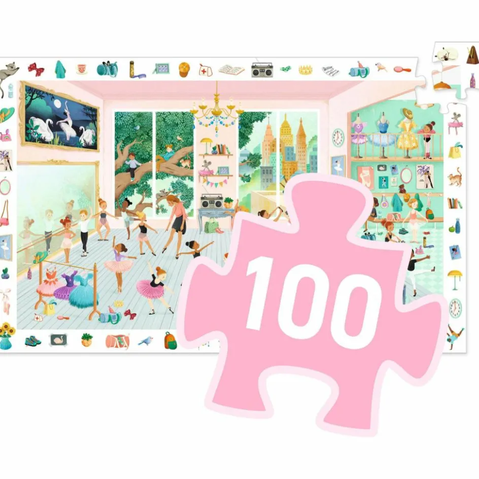 Clearance Djeco Puzzle d'observation L'école de danse (100 pièces)