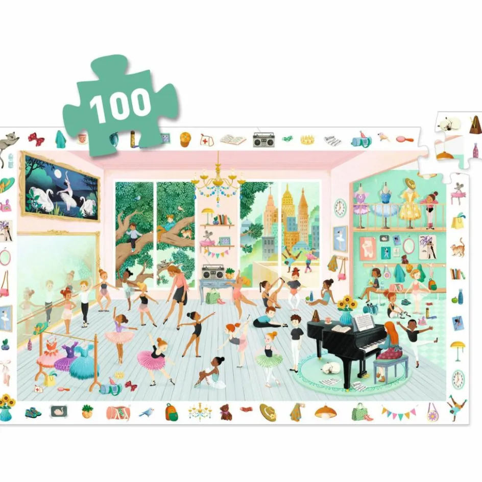Clearance Djeco Puzzle d'observation L'école de danse (100 pièces)