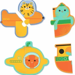Puzzle Duo Véhicules (12 puzzles)|Djeco Outlet