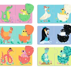 Clearance Djeco Puzzle duo-trio Articulo Les œufs rigolos (12 pièces)