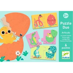 Clearance Djeco Puzzle duo-trio Articulo Les œufs rigolos (12 pièces)