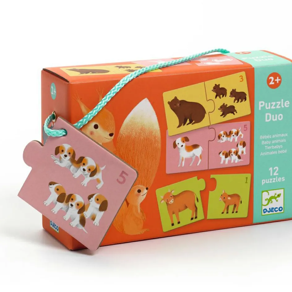 Puzzle duo-trio Bébés animaux (24 pièces)|Djeco