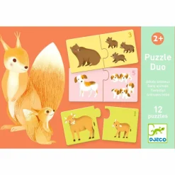 Puzzle duo-trio Bébés animaux (24 pièces)|Djeco