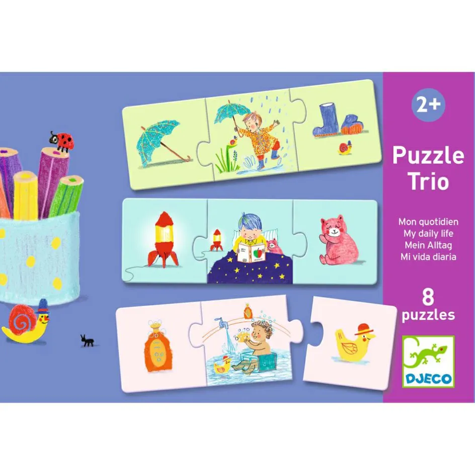 Puzzle duo-trio Mon quotidien (16 pièces)|Djeco Hot