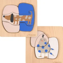 Puzzle en bois 2 pièces Little Mateys Chien-Oiseau|Lässig