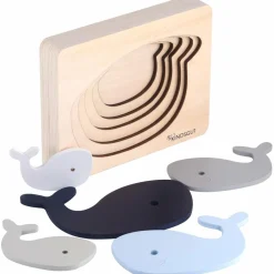 Puzzle en bois Baleine (6 pièces)|Kindsgut Clearance