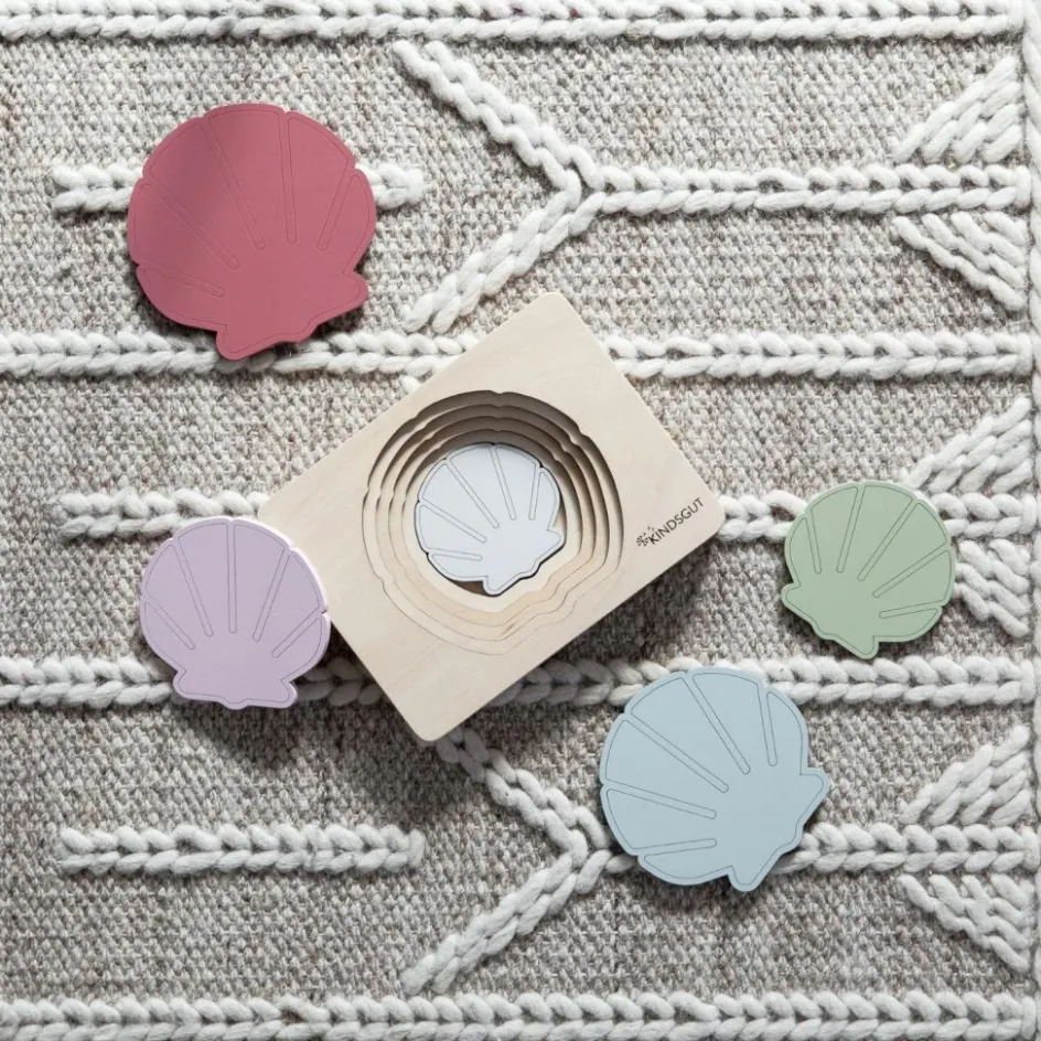 Puzzle en bois Coquillages (6 pièces)|Kindsgut Clearance