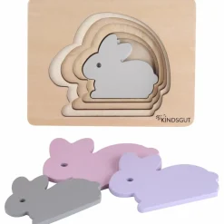 Puzzle en bois Lapin (6 pièces)|Kindsgut Hot