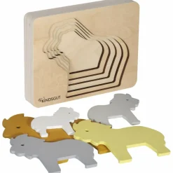 Hot Kindsgut Puzzle en bois Lion (6 pièces)