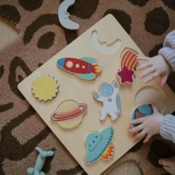 Puzzle en bois Space (8 pièces)|Mushie New