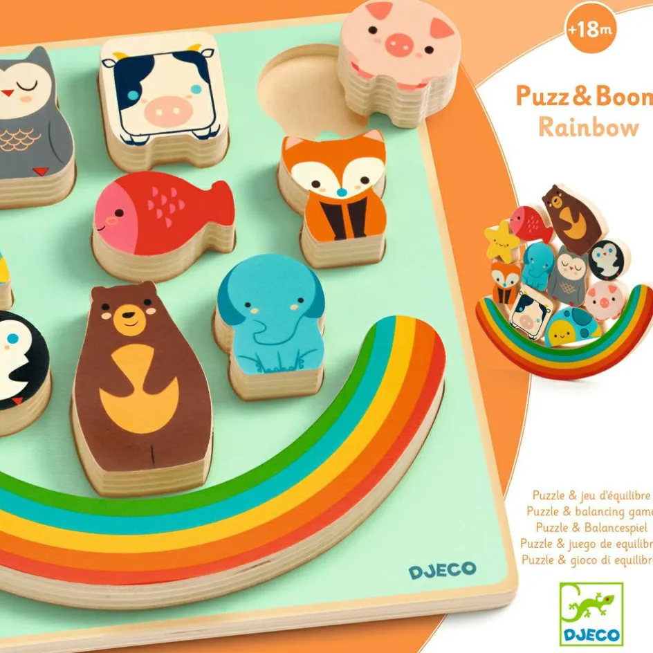Puzzle en relief Puzz & Boom Rainbow (12 pièces)|Djeco New