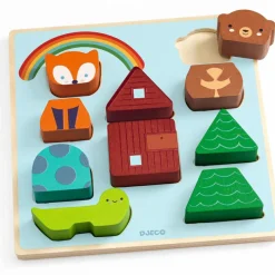 Puzzle en relief Puzz & Match Rainbow (11 pièces)|Djeco Online