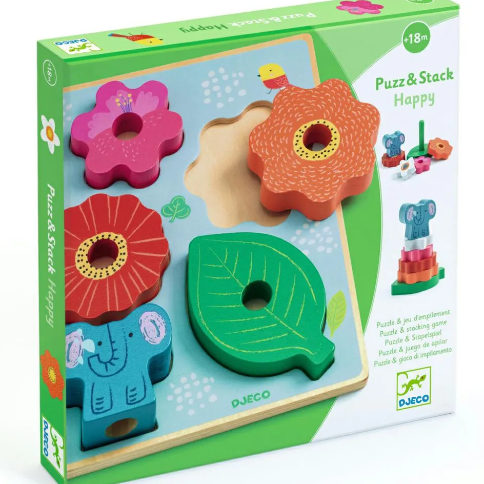 Puzzle en relief Puzz & Stack Happy (7 pièces)|Djeco Online