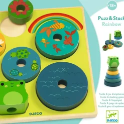 Sale Djeco Puzzle en relief Puzz & Stack Rainbow (7 pièces)