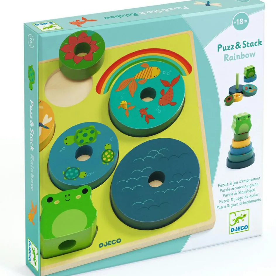 Sale Djeco Puzzle en relief Puzz & Stack Rainbow (7 pièces)