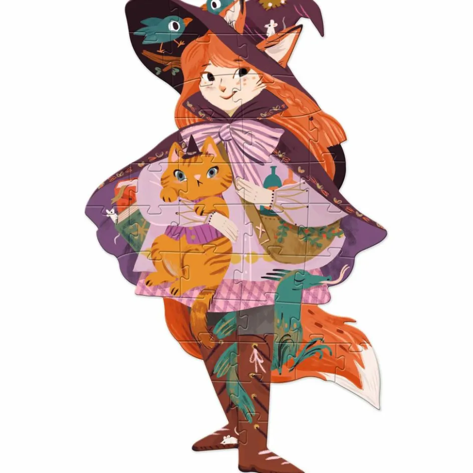 Puzzle géant Lily la sorcière (36 pcs et 1 miniature)|Djeco Clearance
