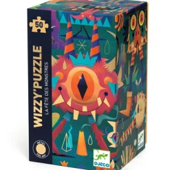 Puzzle métallisé Wizzy La fête des monstres (50 pièces)|Djeco Outlet