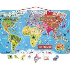 Outlet Janod Puzzle mural magnétique Le monde