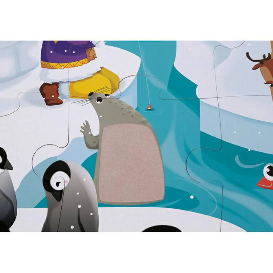 Puzzle tactile La vie sur la banquise (20 pièces)|Janod Sale