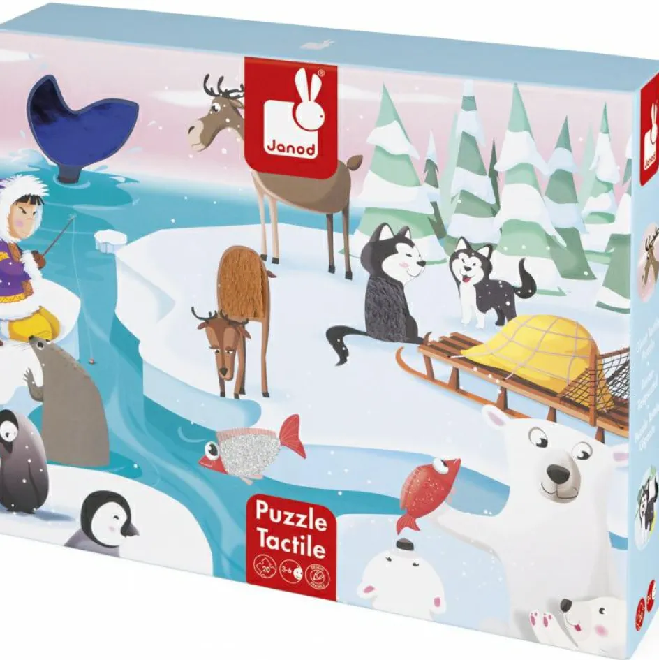 Puzzle tactile La vie sur la banquise (20 pièces)|Janod Sale