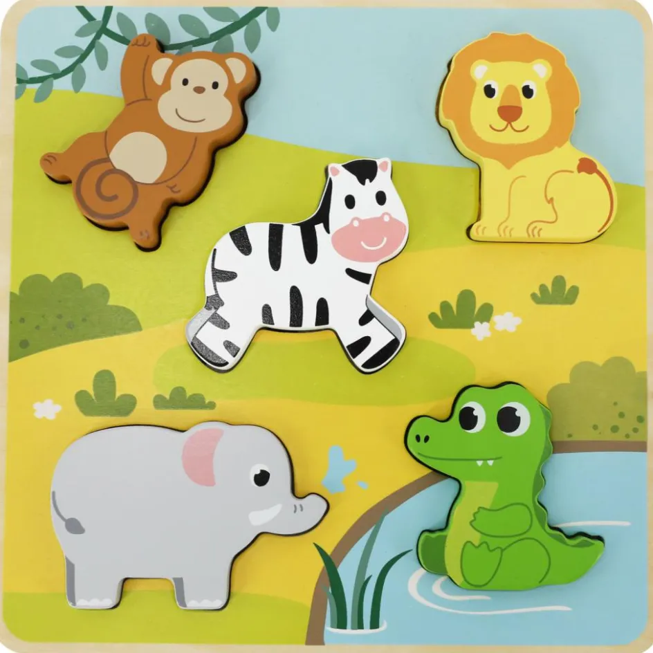 Puzzle tactile Savane (5 pièces)|Sapin Malin Online