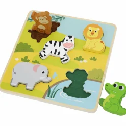 Puzzle tactile Savane (5 pièces)|Sapin Malin Online