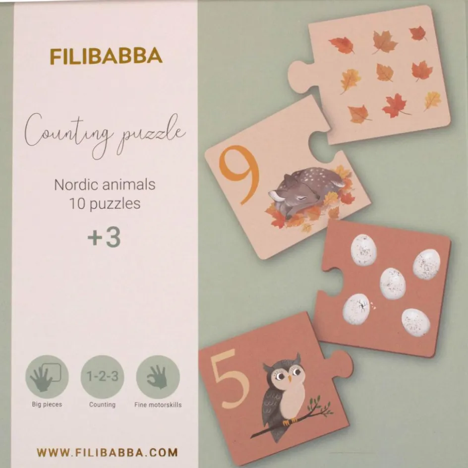 New Filibabba Puzzles Apprendre à compter Animaux nordiques