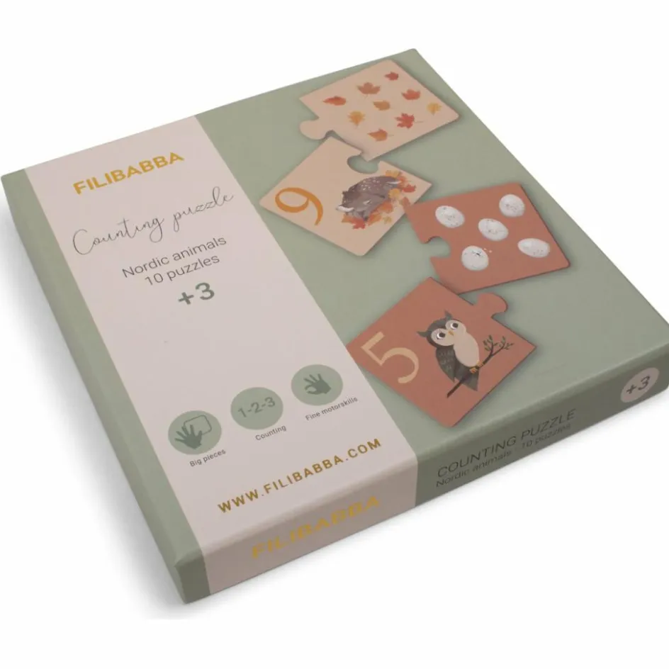 New Filibabba Puzzles Apprendre à compter Animaux nordiques