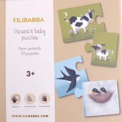 Puzzles Maman et ses bébés Animaux de la ferme|Filibabba Best