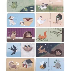 Puzzles Retrouve ma maison Animaux de la ferme|Filibabba Discount