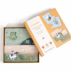 Puzzles Retrouve ma maison Animaux de la ferme|Filibabba Discount
