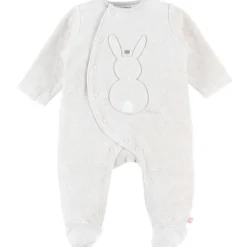 Pyjama chaud en velours Lapin écru (prématuré)|Noukie's Hot