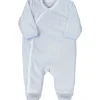 Pyjama croisé en velours bleu Sophie la girafe (naissance)|Trois Kilos Sept Sale
