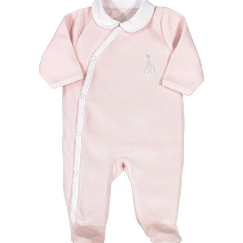 Pyjama croisé en velours rose Sophie la girafe (naissance)|Trois Kilos Sept Best