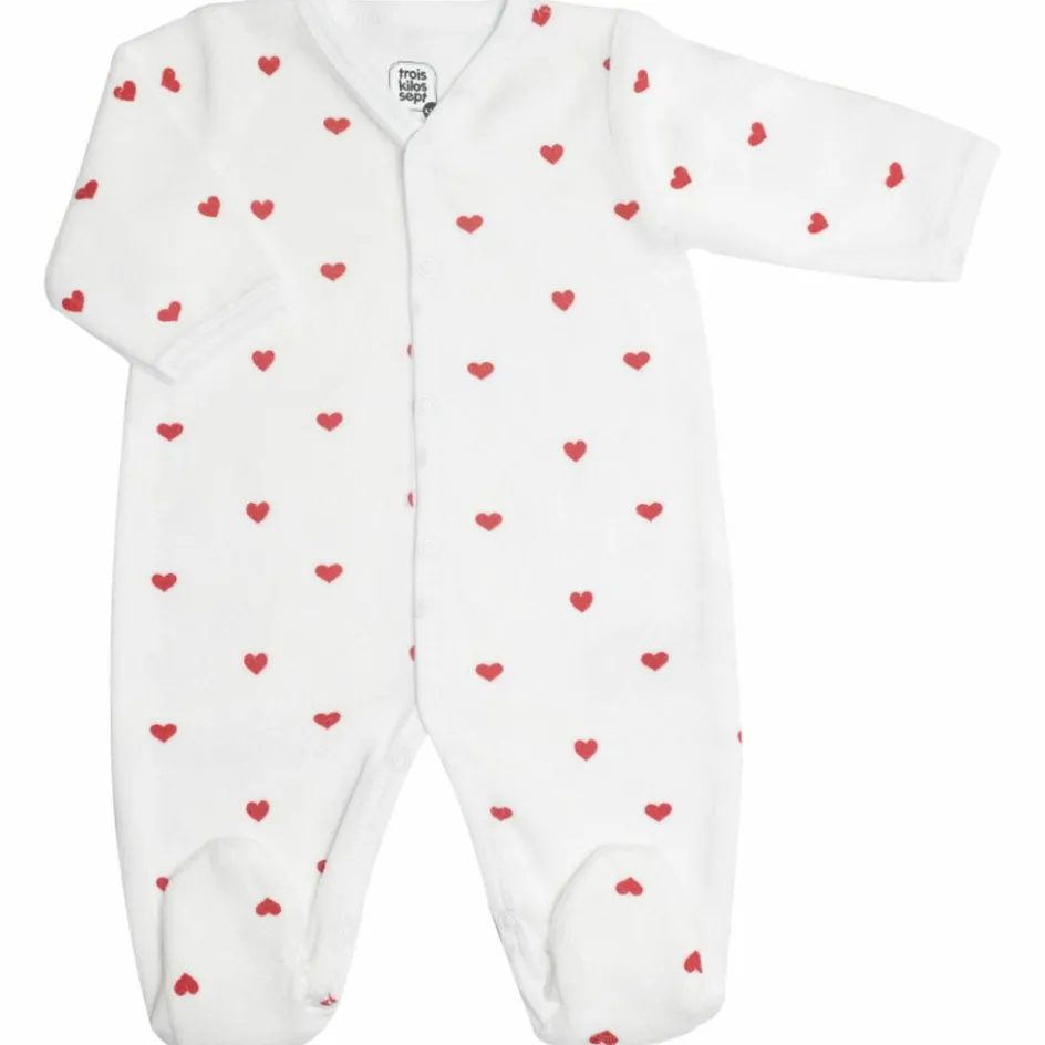 Pyjama Cœurs Rouges (3 mois)|Trois Kilos Sept Discount