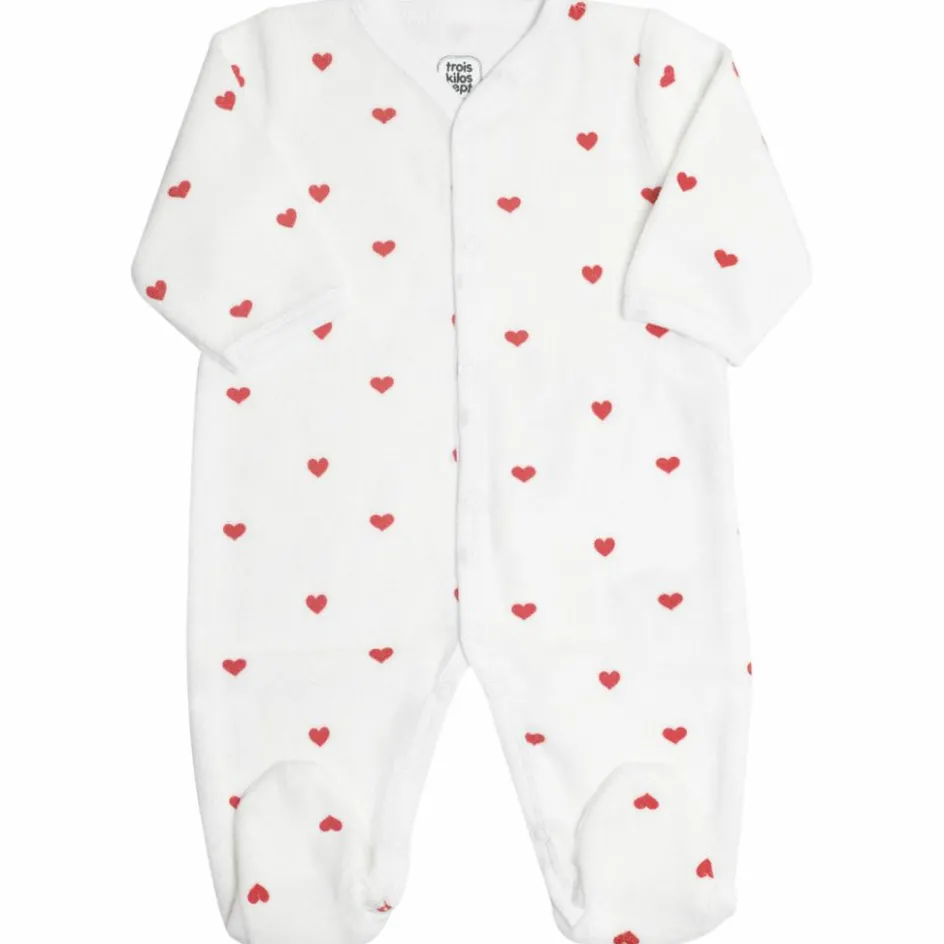 Pyjama Cœurs Rouges (3 mois)|Trois Kilos Sept Discount