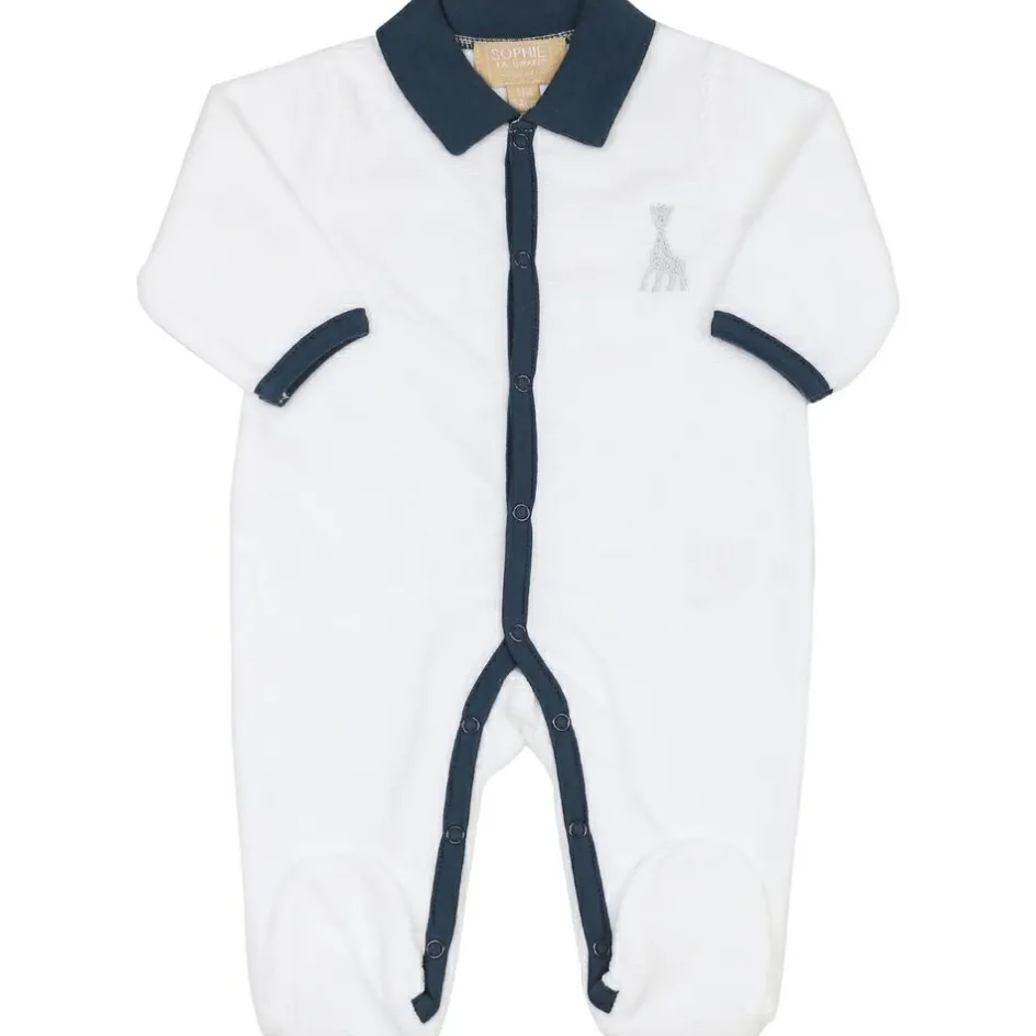 Pyjama en velours blanc Sophie la girafe (naissance)|Trois Kilos Sept Sale