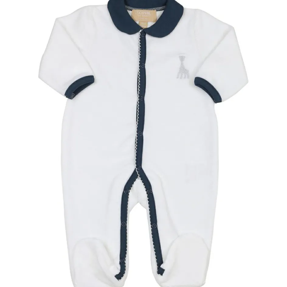 Pyjama en velours blanc Sophie la girafe (1 mois)|Trois Kilos Sept Hot