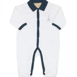 Clearance Trois Kilos Sept Pyjama en velours blanc Sophie la girafe (3 mois)
