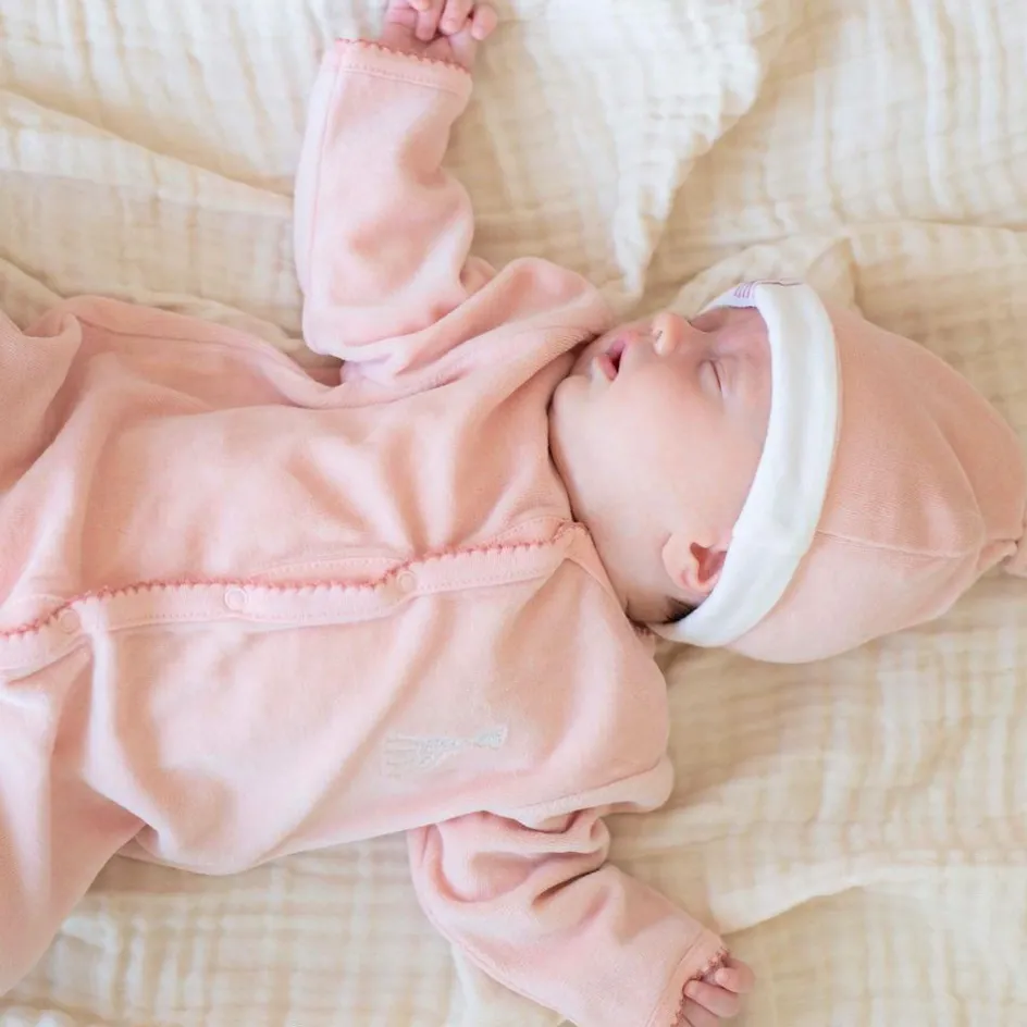 Outlet Trois Kilos Sept Pyjama en velours rose Sophie la girafe (1 mois)