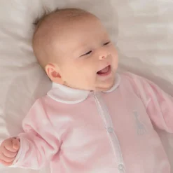 Pyjama en velours rose Sophie la girafe (3 mois)|Trois Kilos Sept Outlet