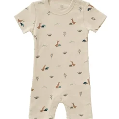 Hot Fresk Pyjama léger en coton bio Rabbit sandshell (0-3 mois : 50 à 60 cm)